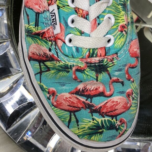 Vans Flamingo Tropical Palm Print Sneakers Kids 3 - Picture 9 of 10